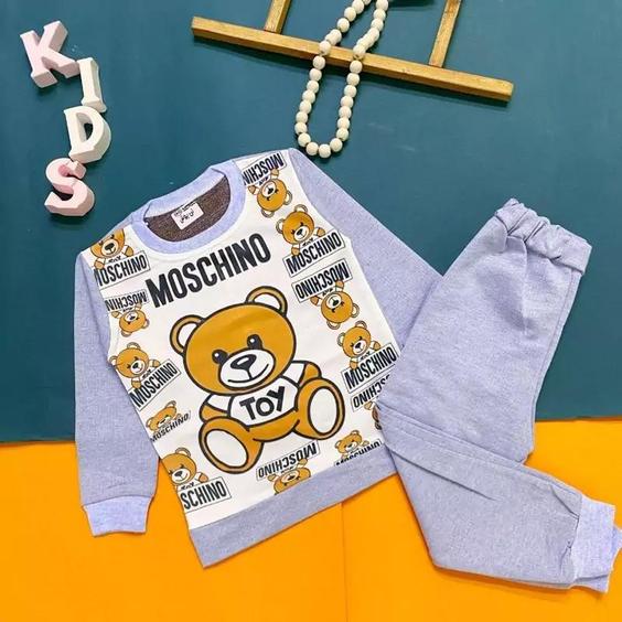 ست بلوز شلوار پسرانه خرس MOSCHiNO سایز 40و45|باسلام