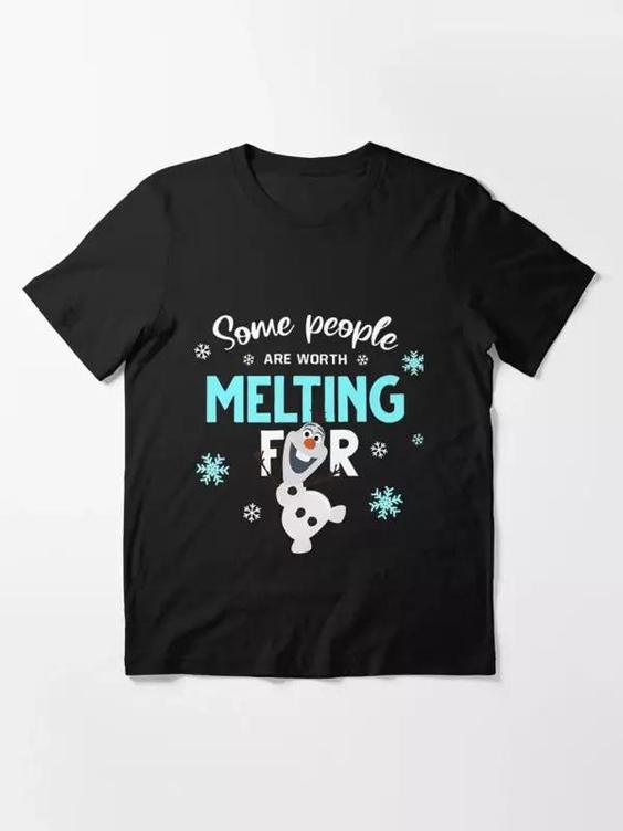 تیشرت Frozen طرح Some people are worth melting for - Olaf کد 1169 202|باسلام