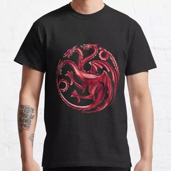 تیشرت house of the dragon  طرح  da fire Classic T-Shirt کد 1210 202|باسلام