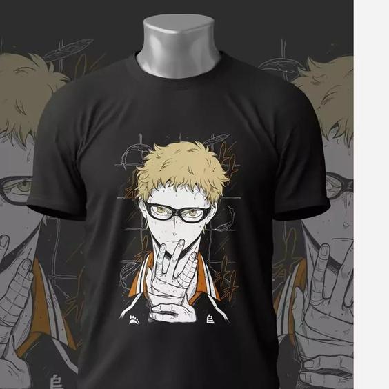 تیشرت انیمه Haikyuu طرح Kei Tsukishima کد 101|باسلام