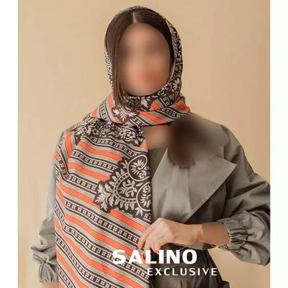 شال نخی طرحدار،  برند salino|باسلام