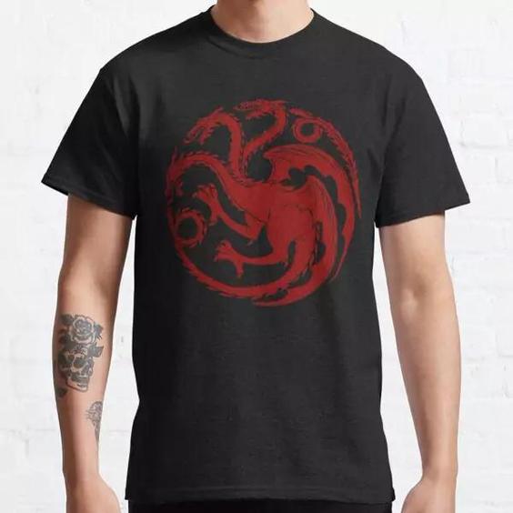 تیشرت house of the dragon  طرح  Bend the knee Classic T-Shirt کد 1208 215|باسلام (سفارشی سازی با گیکزهاب)