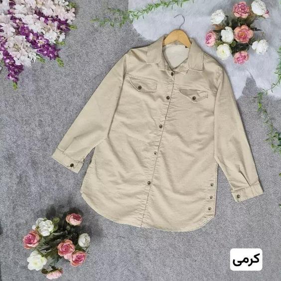 تونیک مانتویی بغل دکمه طرح لی دارای رنگبندی|باسلام (💙💜💛ارسال فوری و رایگان💛💜💙)