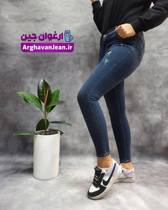 شلوار لی سرمه ای ترک فول کش قد 85 و 90|ارغوان جین