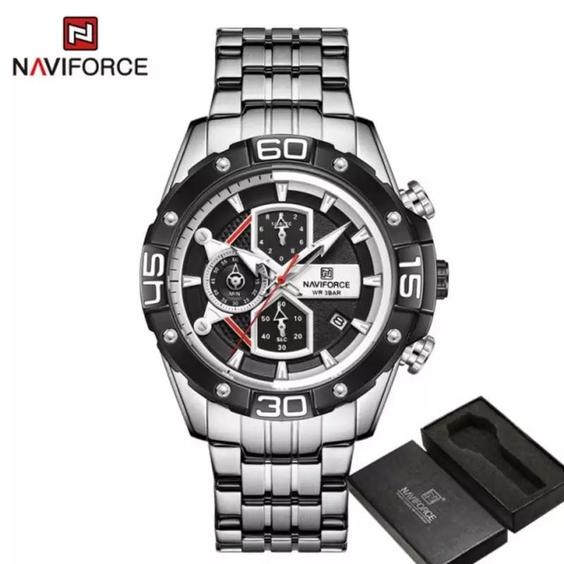 ساعت مردانه کورنوگراف اصلی Naviforce NF8018 SBS|باسلام