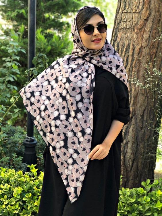 روسری نخ بهاره دور دست دوزdk0017 Spring yarn scarf|دارِن کالا