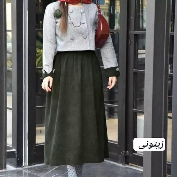 ست کت دامن زنانه. کت دامن مجلسی. کت دامن پاییزه  کت دامن مخمل |باسلام