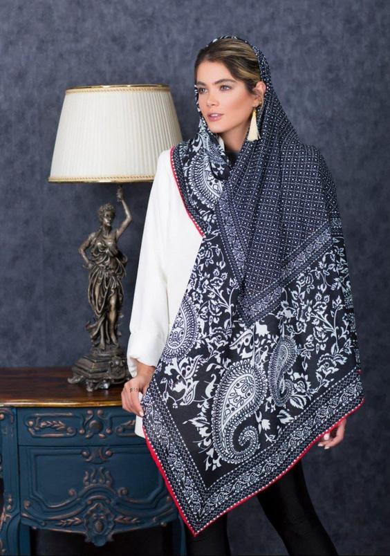 روسری بهاره نخ گارزاdk0026 Cotton scarf|دارِن کالا