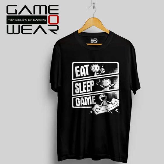 تی شرت گیمر-EAT SLEEP GAME|گیم و ور