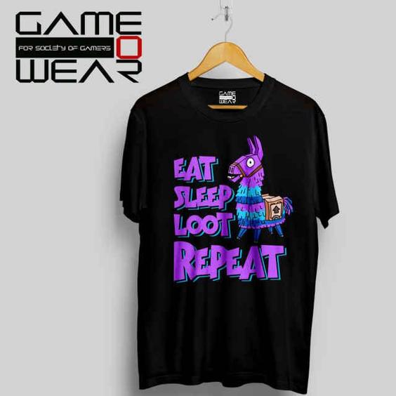 تی شرت فورتنایت-EAT.SLEEP.LOOT|گیم و ور