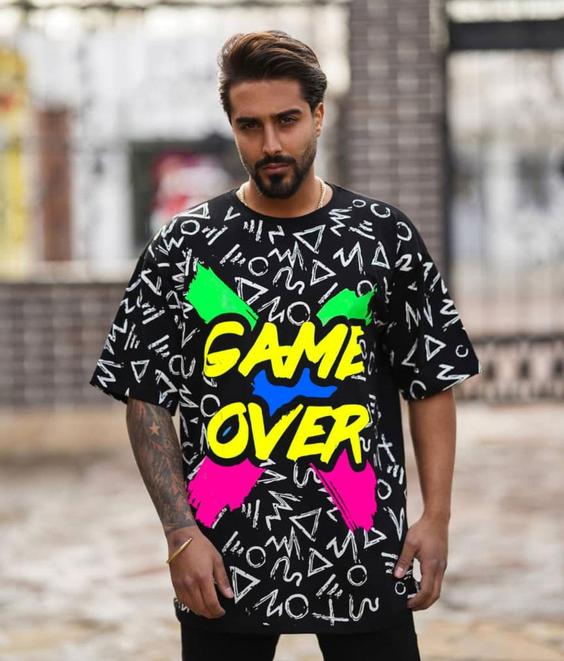 تیشرت Game over بلک لایت|گیم استیشن