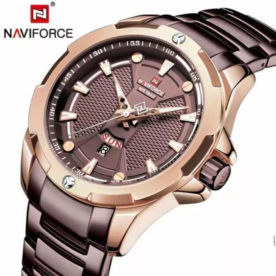 ساعت مچی دوتاریخه NAVIFORCE NF9161 RG-CE گارانتی دار|باسلام