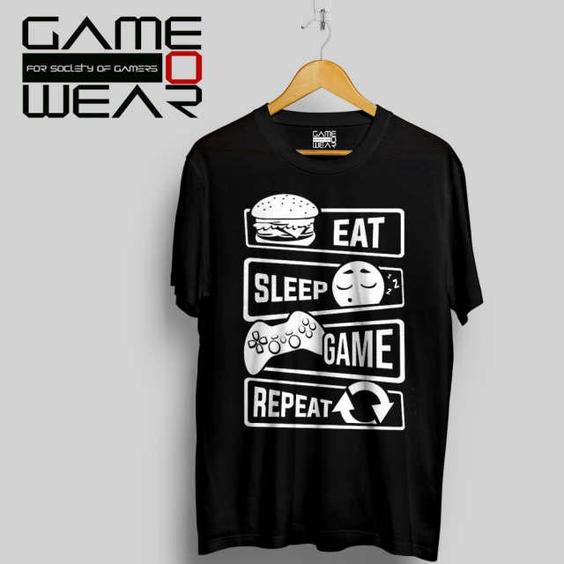 تی شرت گیمر-EAT.SLEEP.GAME|گیم و ور