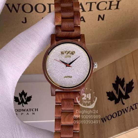 ساعت مچی چوبی فانتزی برند Wood 1970 داخل سفید|باسلام