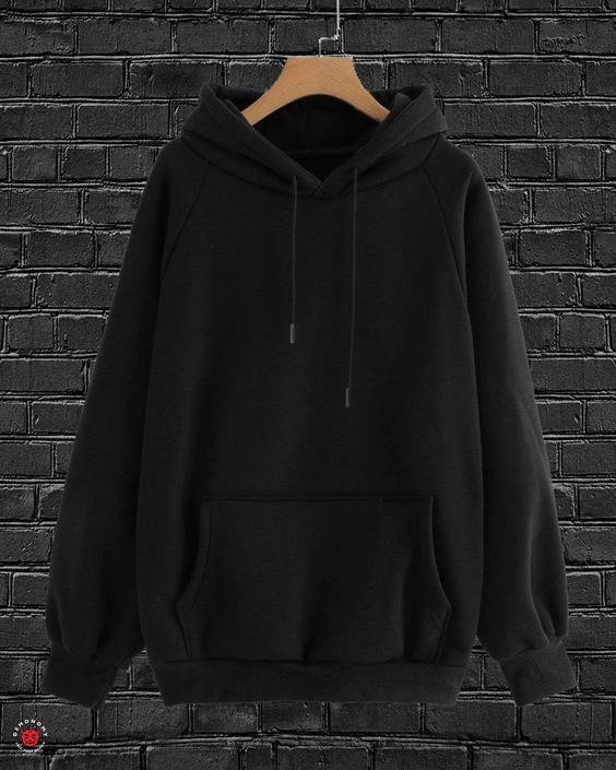 هودی مشکی مینیمال Minimal Black Hoodie|دیمونومی