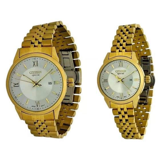 ست زنانه مردانه ساعت مچی سیتیزن مدل اسپشیال،موتور ژاپن  Citizen Special Set G/W|باسلام