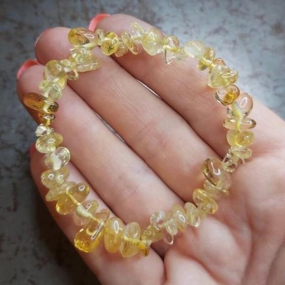 دستبند سنگ سیترین نامنظم  citrine |باسلام