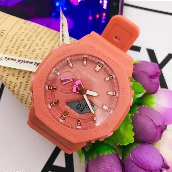 ساعت جی شاک GA2100  گلبهی(جیشاک gshock ) های کپی تمام فول .تنظیم اتوماتیک با پایتخت کشورها ،دارای سنسور اتولایت|باسلام