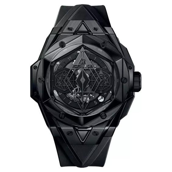 ساعت مچی مردانه هابلوت مدل Hublot Unico Sang Bleu ll Black|باسلام