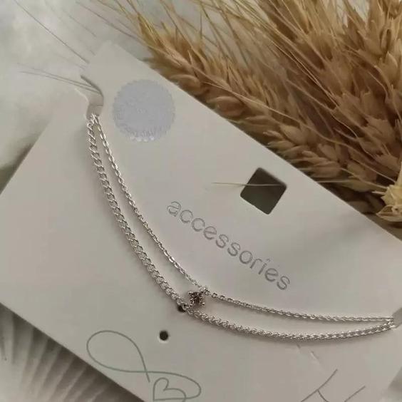 پابند دو لاین استیل ،برند آلمانی accessories ، رنگ ثابت |باسلام