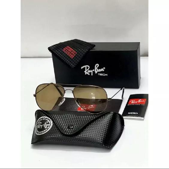 عینک آفتابی ریبن RayBan خلبانی شیشه قهوه ای فریم قهوه ای کد 555|باسلام