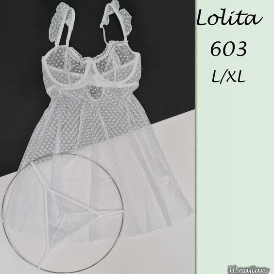 لباس خواب فنردار تور قلبی درجه1 برند  lolita سایز لارج و ایکس لارج  کد 603 رنگبندی صورتی، قرمز ، مشکی و سفید|باسلام