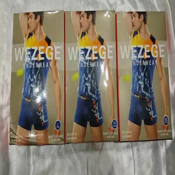 ست زیرپوش رکابی آستین حلقه ای  و شورت پادار مردانه برندWEZEGE(سایزLو2XLو3XL) (1)|باسلام