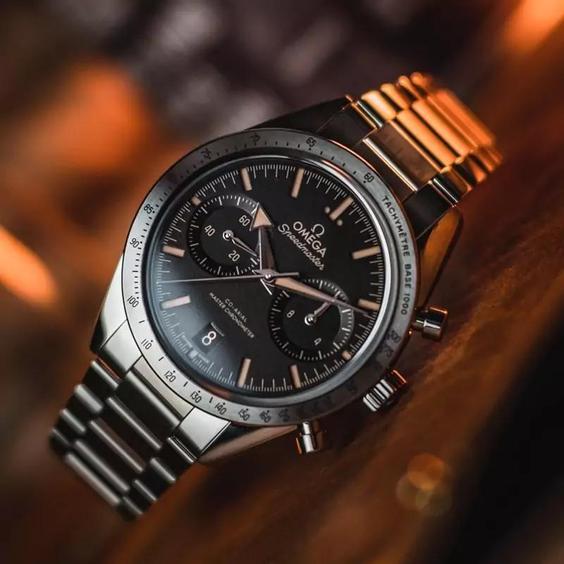 ساعت مچی مردانه امگا اسپیدمستر صفحه مشکیOmega Speedmaster Steel Orange|باسلام (گالری ساعت دقیقی24)