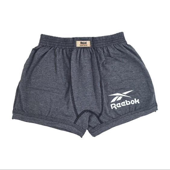 شورت مردانه نیم پا حجت طرح Reebok رنگ خاکستری|باسلام