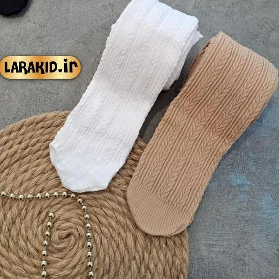 جوراب شلواری دخترانه ، طرح گندمی |باسلام (دخترانه لارا کید)