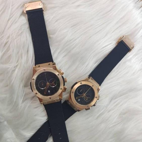 ساعت HUBLOT  درجه یک  قاب تمام استیل بند رابر شیشه ضد خش موتور ژاپن یک سال گارانتی|باسلام