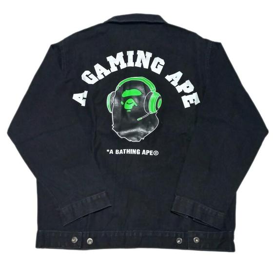 کت جین مردانه مشکی بیپ. Bape|باسلام