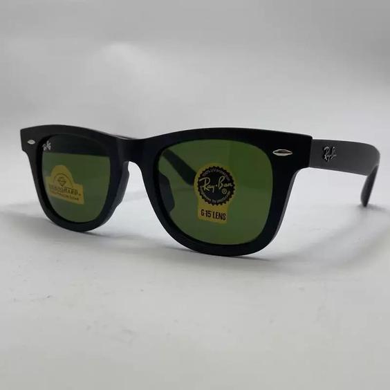 عینک ویفرر ریبن Reyban WAYFARER مشکی مات شیشه سنگ نشکن زد خش با پک کامل اورجینال |باسلام