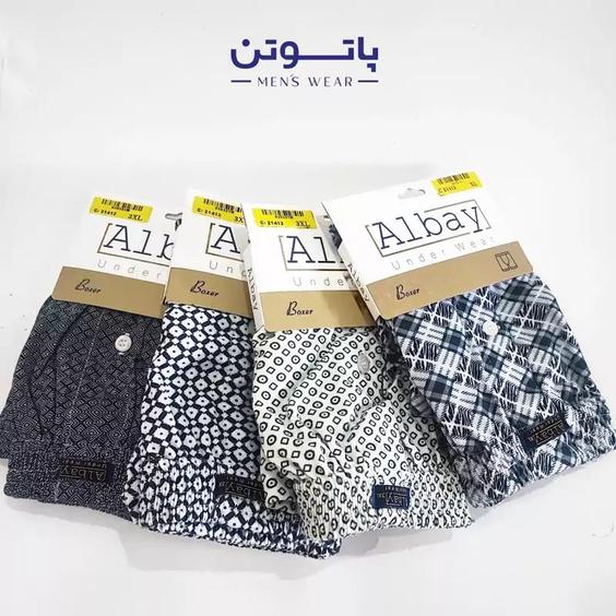 شورت باکسر مردانه برند معتبر ALBAY سایز 3XL  جنس پنبه  طرحدار|باسلام