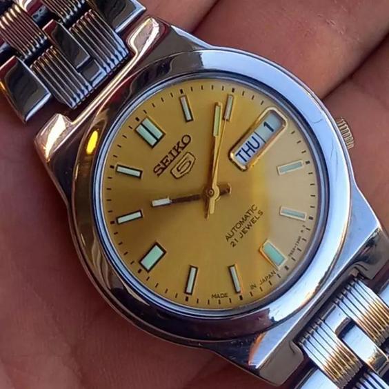 ساعت مچی مردانه اورجینال اتومات 21 جواهر دو تقویم سیکو5 Seiko |باسلام