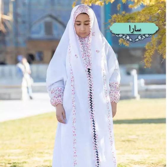 چادر جشن تکلیف  دخترانه کسا مدل سارا  (فقط چادر)|باسلام