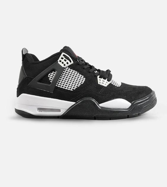 کفش کتانی ساقدار مردانه مشکی Nike air jordan 4 مدل 2041|لوزی