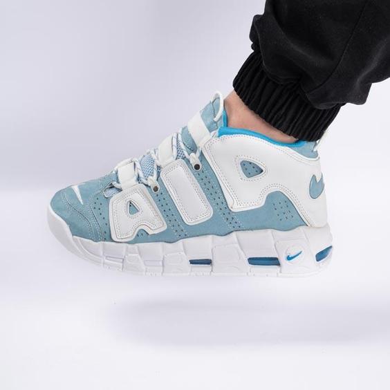 کفش و کتانی مردانه مدل ایر آپتمپو Nike air more Uptempo رنگ آبی سفید کد 55128|کتونی خان