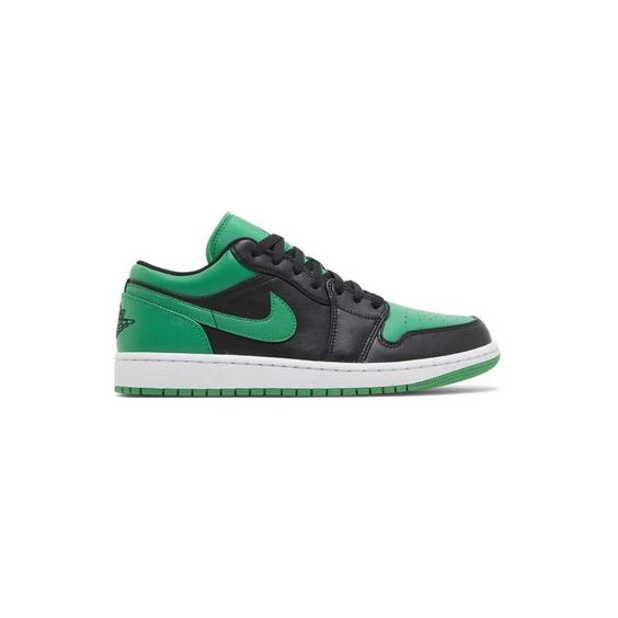 کتونی نایک ایرجردن 1 ساق کوتاه سبز مشکی Nike Air Jordan 1 Low Black Lucky Green|کتونی باز