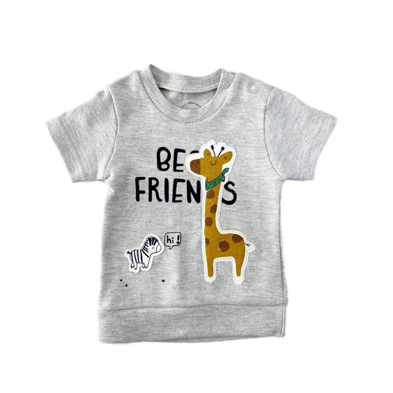 تیشرت نوزادی پسرانه نیلی مدل فرندز frinds 8914 Indigo baby t-shirt for girls, love ly model 8614|هوراسا