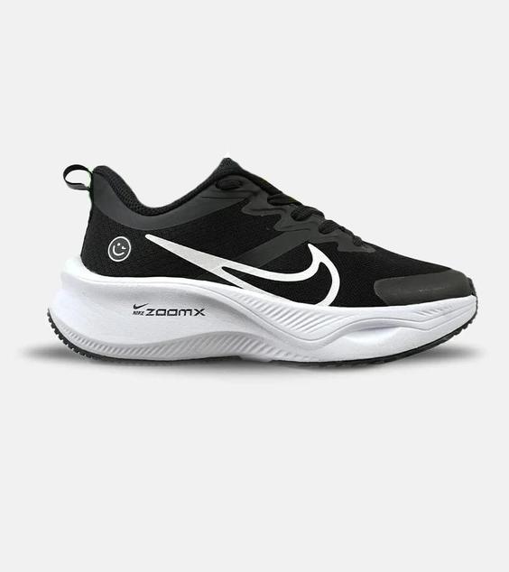 کفش کتانی بزرگ پا مشکی سفید NIKE zoom x smiley مدل 5953|لوزی