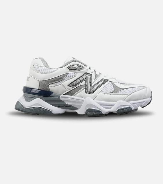 کفش کتانی مردانه و زنانه سفید طوسی NEW BALANCE 9060 مدل 2164|لوزی