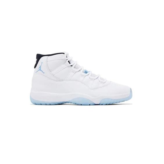 کفش ساقدار نایک ایرجردن 11 سفید آبی Nike Air Jordan 11 Retro Columbia Legend Blue|کتونی باز