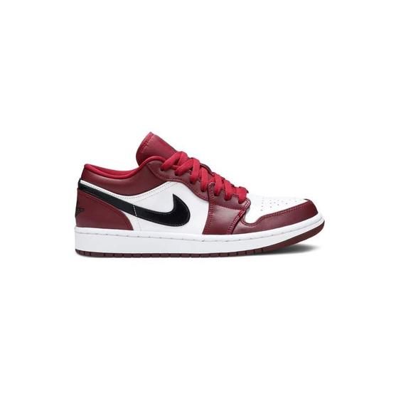 کتونی نایک ایرجردن 1 ساق کوتاه زرشکی سفید Nike Air Jordan 1 Low Noble Red|کتونی باز