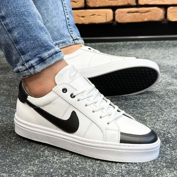 کفش کتانی اسپرت مردانه رنگ سفید مدل نایک NIKE AIR FORCE کد 71182|کتونی خان