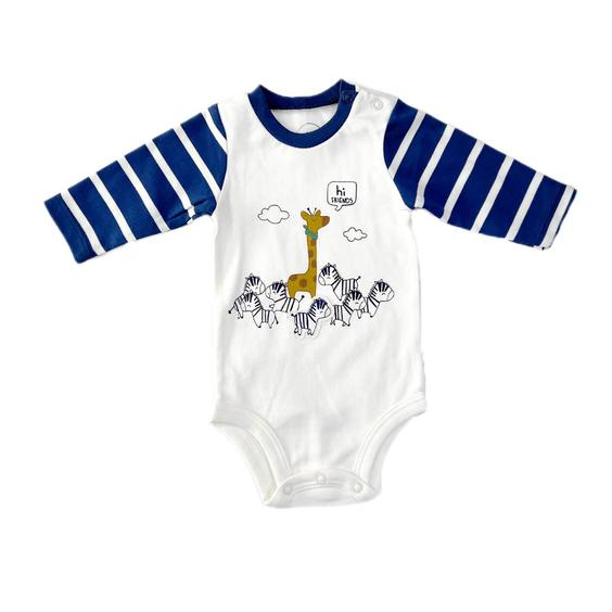 بادی آستین بلند نوزادی نیلی مدل فرندز frinds 8918 Indigo short sleeve infant bodysuit, love ly 8617 model|هوراسا