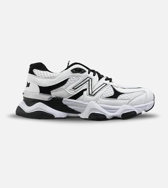 کفش کتانی مردانه و زنانه سفید مشکی NEW BALANCE 9060 مدل 2158|لوزی