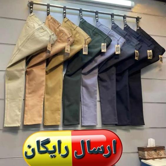 شلوار کتان اسپرت مردانه جنس پر کشدار  رنگ بندی سایز بندی |باسلام (ایده آل نو)