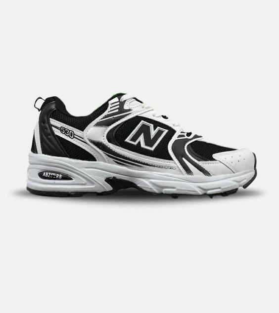 کفش کتانی مردانه و زنانه سفید مشکی NEW BALANCE 530 مدل 4697|لوزی