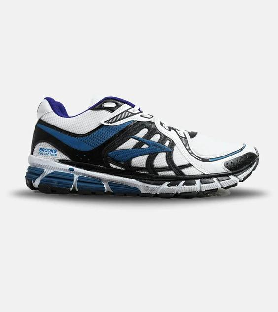 کفش کتانی بزرگ پا سفید آبی مشکی BROOKS adrenaline gts 22 مدل 6122|لوزی